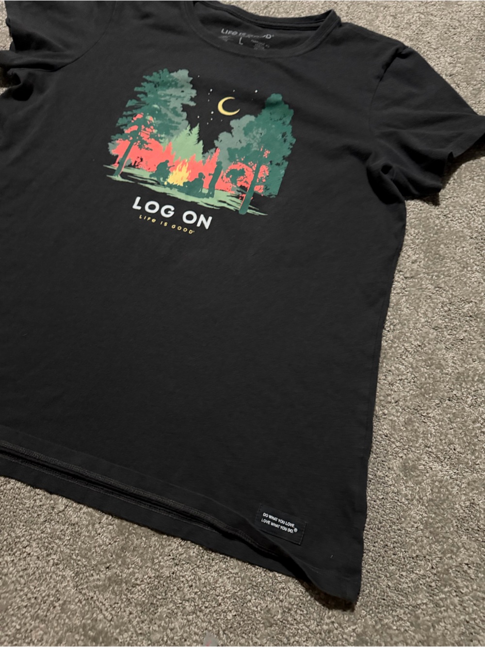 Life Is Good women’s black shirt with outdoor theme size large super soft - Picture 3 of 8